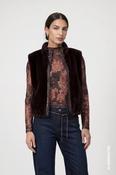 Monari Faux Fur Gilet in Chocolate image