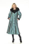 Oopera Longline Reversible coat in Aqua