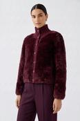 Oui Fur and Knit Jacket in Brambleberry image