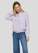 rabe toggle waist striped shirt in blue image
