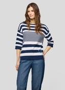 rabe striped light knit in navy &amp; white image