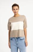 YAYA SHORT SLEEVE JUMPER WITH CREAM STRIPE image