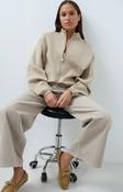 YAYA STONE COLOUR ZIP CARDIGAN JKT In Stone