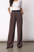 Co Couture Alini Logo Pants in Chocolate