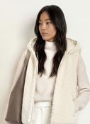 FRIEDA &amp; FREDDIES SLEEVELESS FUR JACKET IN CREAM