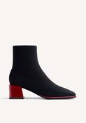 Gioseppo Black Ankle boot with a Red Heel image