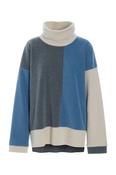 Henriette Steffensen Funnel Neck Top - in Dusty Blue/Kit/Grey image