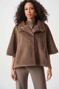 Joseph Ribkoff Faux Fur Jacket in Mink image