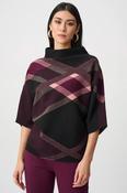 Joseph Ribkoff Short Sleeved Jumper in Black Multi image