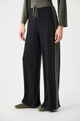JOSEPH RIBKOFF SIDE STRIPE TROUSERS IN BLACK AND KHAKI image