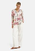 milano circus print blouse in beige image