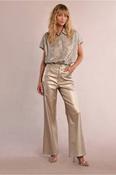 Molly Bracken metallic jeans in bronze