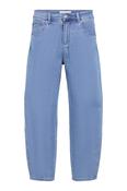 noen barrel denim jeans in blue denim image