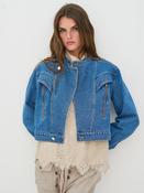 nu denmark callie denim jacket in jeans blue image