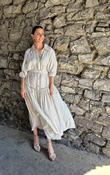 Polka Dot Crepe Dress with Belt image