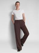 rabe pinstripe trousers in brown image