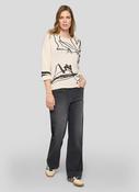 rabe scribble knit jumper in ecru image
