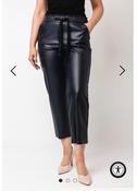 Robell Kati Faux Leather Trouser in Black image