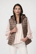 Monari Padded Hooded Gilet in Olive