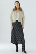 OUI Cardi/Jacket with Faux Fur Removable Collar in Beige image