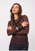 Co couture Barnacc O neck blouse in Chocolate
