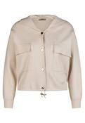 le comte button up knit jacket in stone