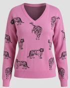 Alice Collins Leopard pullover in pink image
