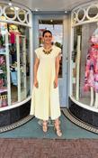 CAP SLEEVED PLEATED DRESS image