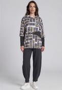 MySoul hooded long sleeve top with dip detail in multi colour