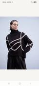 Haako geometric print Funnelneck Knit in Black