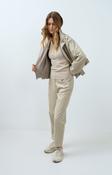 YAYA FAUX LEATHER CARROT FIT TROUSERS in Beige image