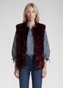 Rabe Feaux Fur Gilet in Merlot image