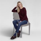 Rabe Round Neck Basic Knit in Merlot image