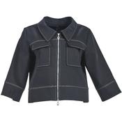 My Soul stretch zip up jacket with front pockets in black image