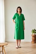 Peruzzi Long Pocket Dress in Emerald image