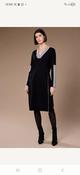 Peruzzi V neck dress in two tone image