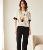 peruzzi metallic brush top in gold image