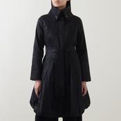 Joseph Ribkoff Cowl Collar Coat with Puff Hemline in Black image