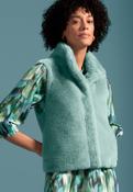 Bianca Frosted Fusion Faux Fur Gilet in Blue image