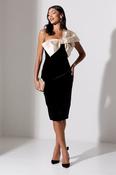 The 8th. Sign Raphelite Velvet Bow Dress in Black image