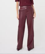 Esqualo wide leg leather trousers in merlot image