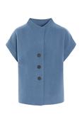 Henriette Steffensen Button Up Vest in Dusty Blue image