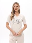 passioni sequin front tshirt in stone image
