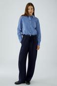 OUI Wide Leg Leisure Trouser in Navy image