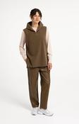 YAYA FAUX LEATHER CARROT FIT TROUSERS in Brown image