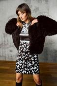 Tuzzi Animal Print Tunic Dress with Diamante detail in Chocolate image