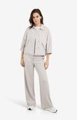 yaya jersey wide leg trousers in mauve image