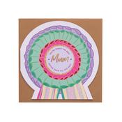 Mum Rosette Badge Card