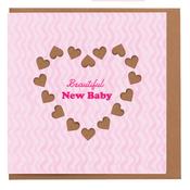 Die Cut Pink Baby Card