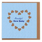 Die Cut Blue Baby Card